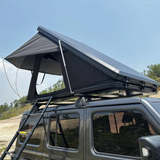 HRT-005 Triangular Aluminum Double‑Groove All‑Season Roof Top Tent, 4 Support Poles, Waterproof ≥3000mm, Automatic Quick Open
