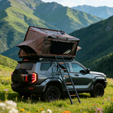 HRT-003 New Outdoor Aluminum Oxford Waterproof Roof Top Tent, Side-Opening Quick Setup, 2-3 Person All-Season Camping for SUV & Trucks