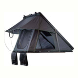 HRT-005 Triangular Aluminum Double‑Groove All‑Season Roof Top Tent, 4 Support Poles, Waterproof ≥3000mm, Automatic Quick Open