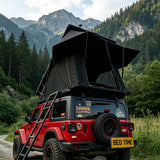 HRT-007 X‑Type Hinge Aluminum Honeycomb Triangular Raised Roof Top Tent, Rainproof & Sun‑Shade, Quick‑Open Hardcore Off‑Road Outdoor Camping